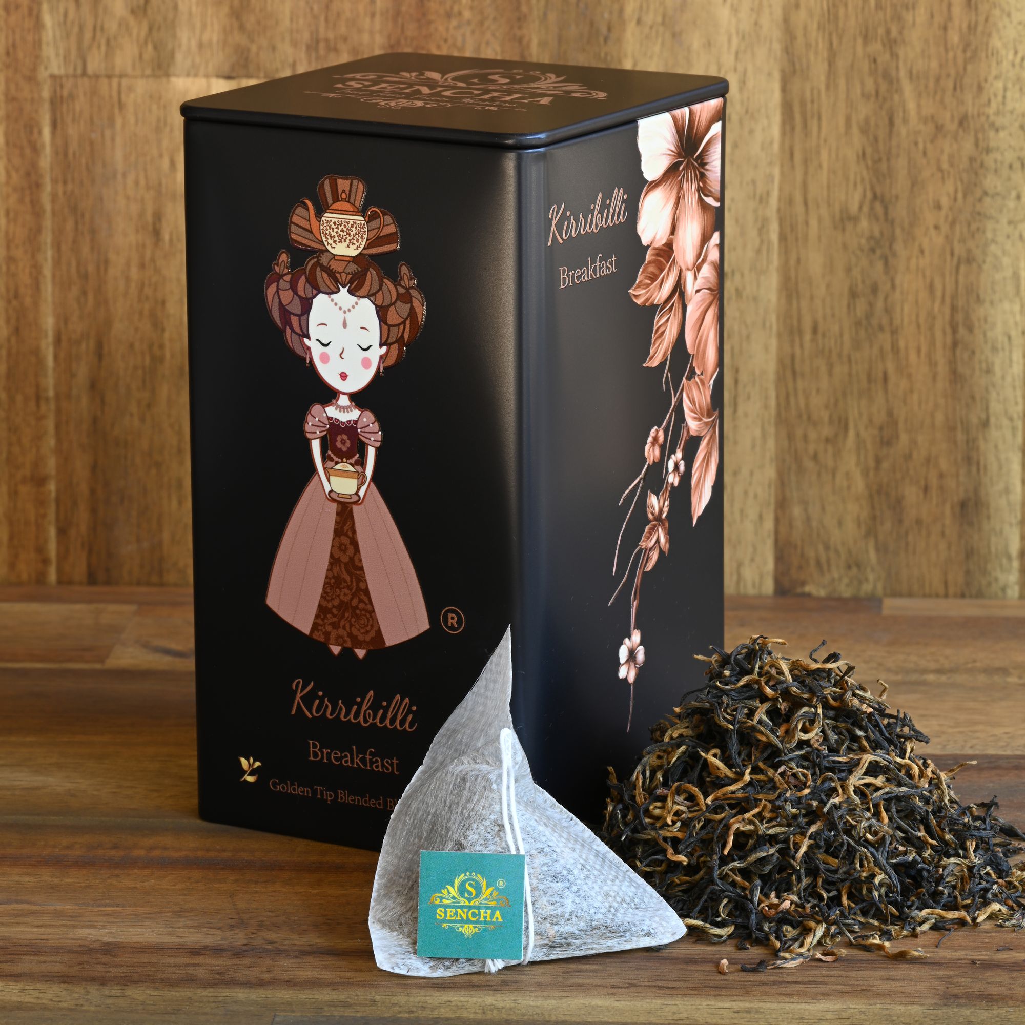 Golden-Tip Kirribilli Breakfast Tea Paired with Zesty Orange Almond Cake