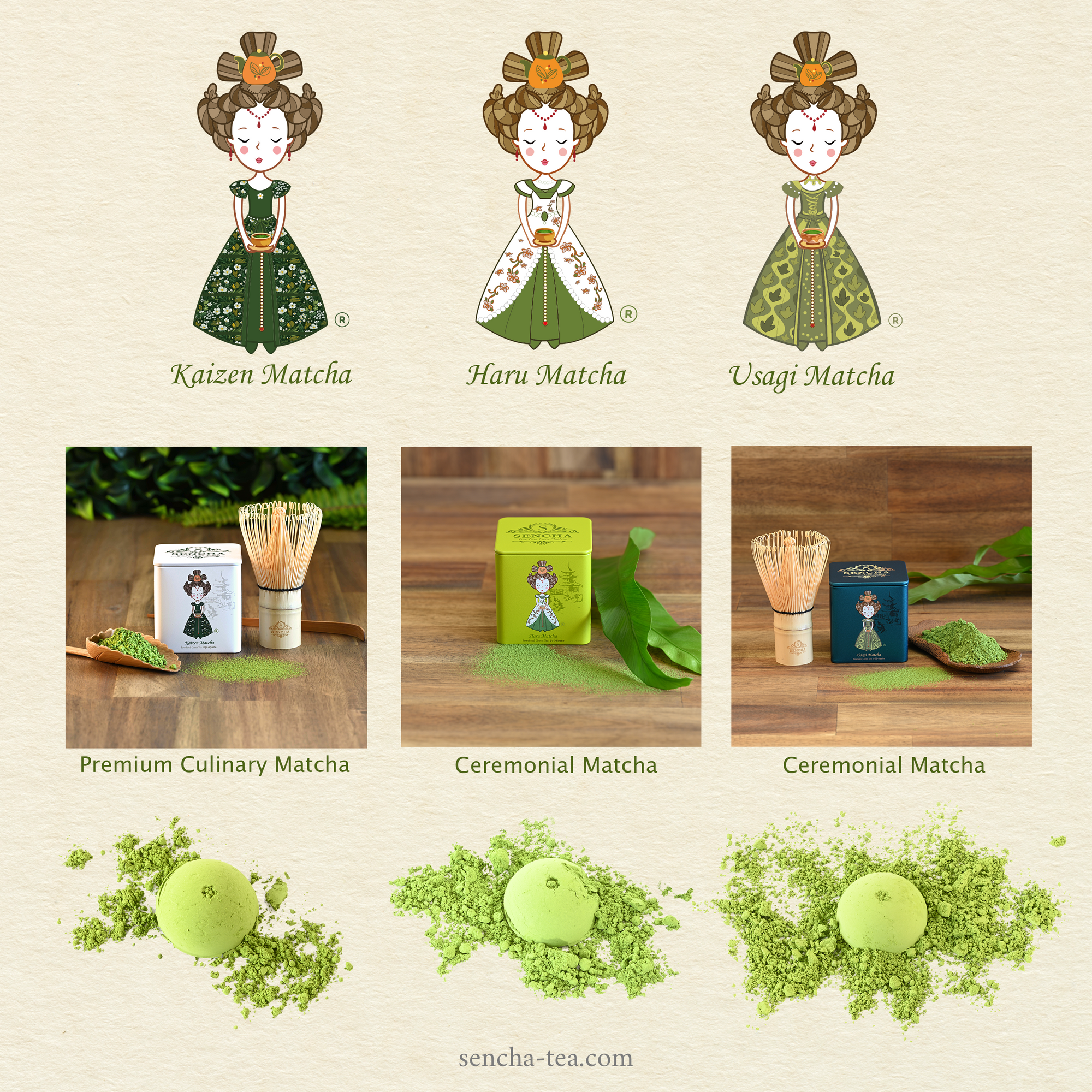 Premium grade matcha tea powder in elegant packaging.